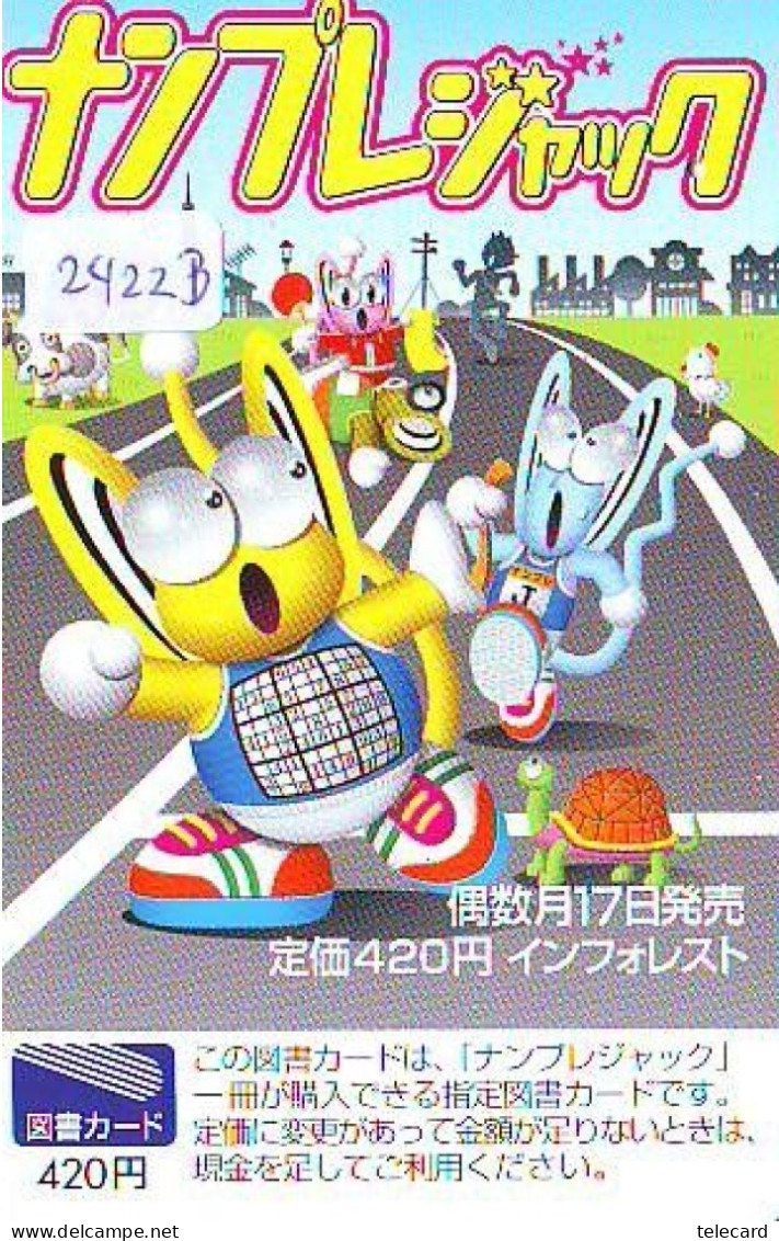 Télécarte Japon * TURTLE (2422b) * PHONECARD JAPAN * TORTUE * TELEFONKARTE * SCHILDKRÖTE * SCHILDPAD - Schildpadden