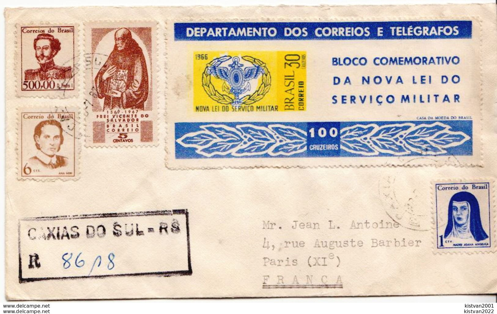 Postal History Cover: Brazil SS And Stamps On Cover - Briefe U. Dokumente