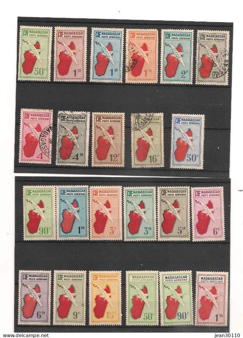 MADAGASCAR ANNÉES 1941/49 LOT DE TIMBRES Cote : 100 €+ - Poste Aérienne