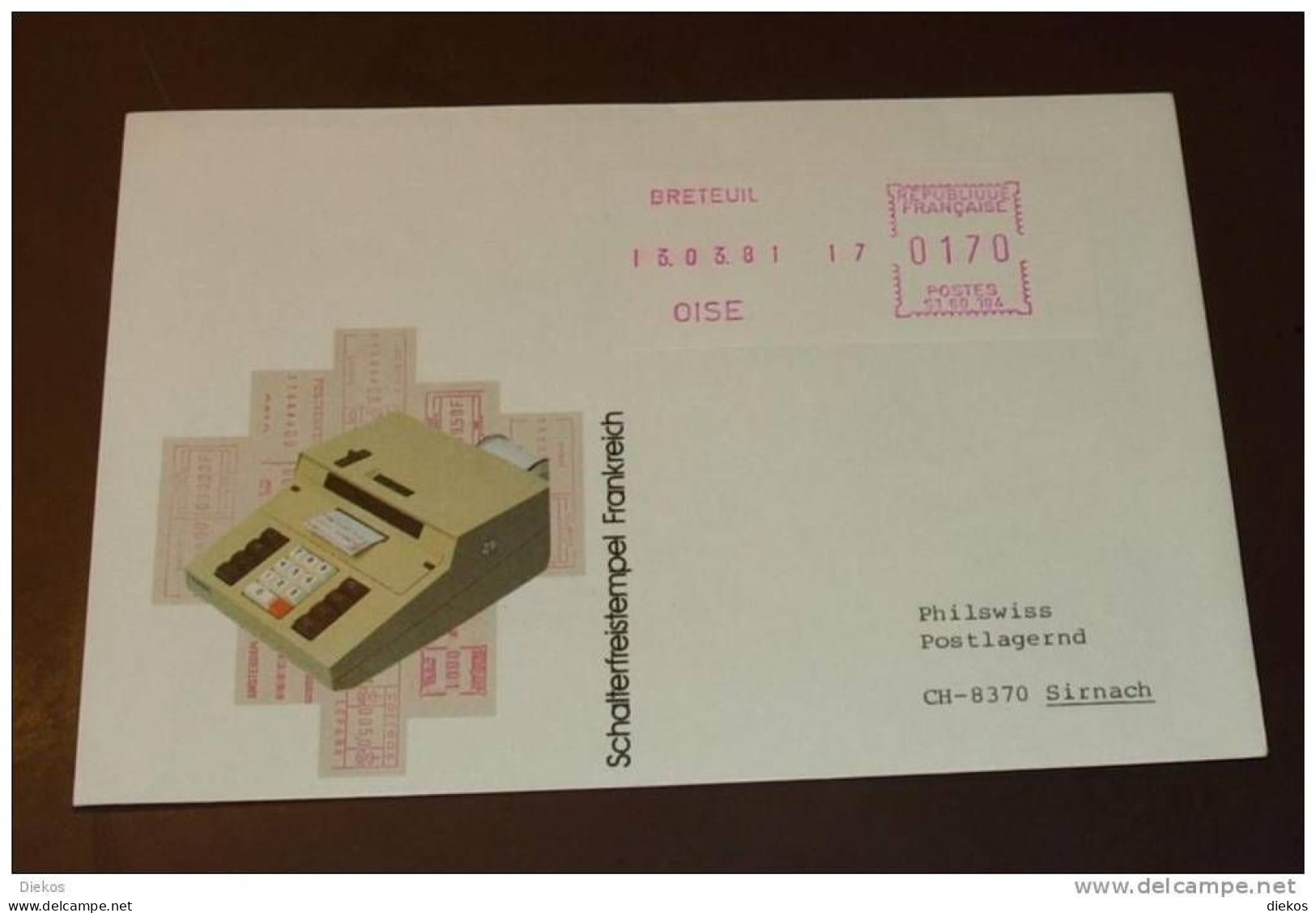 France  Cover Brief ATM Frama FDC Michel Nr:     #cover1940 - 1981-84 LS & LSA Prototipi