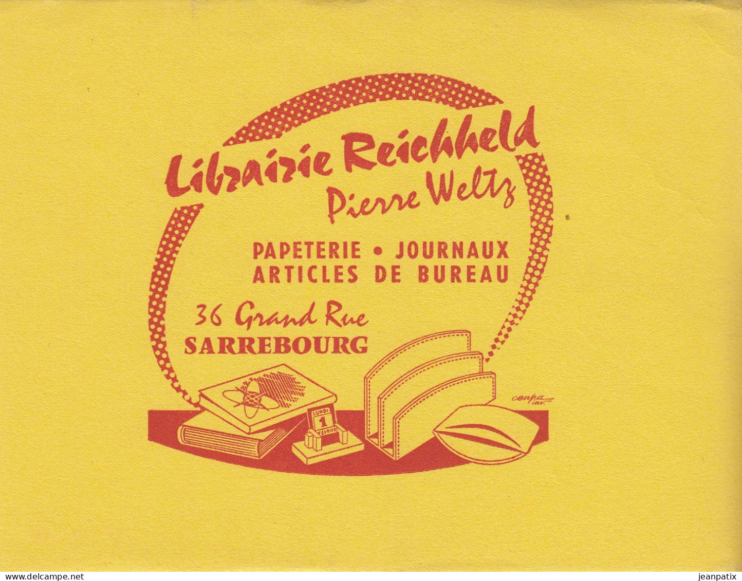 BUVARD & BLOTTER - Librairie REICHHELD - Pierre Weltz - SARREBOURG (Moselle) - Chocolat