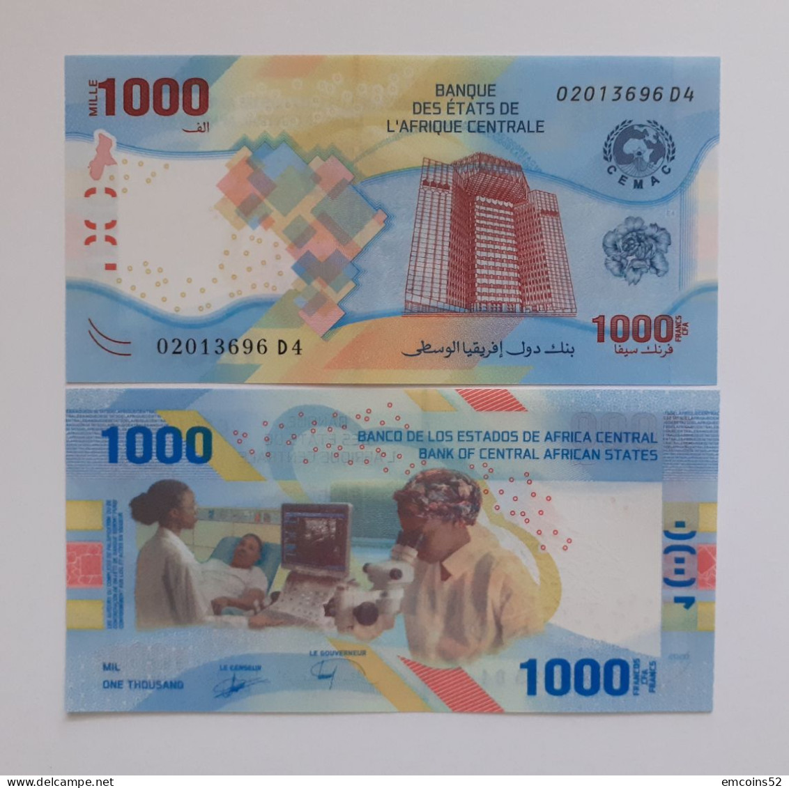 CENTRAL AFRICAN STATES  1000 FRANCS 2020/2022 PW701 UNC - Central African States