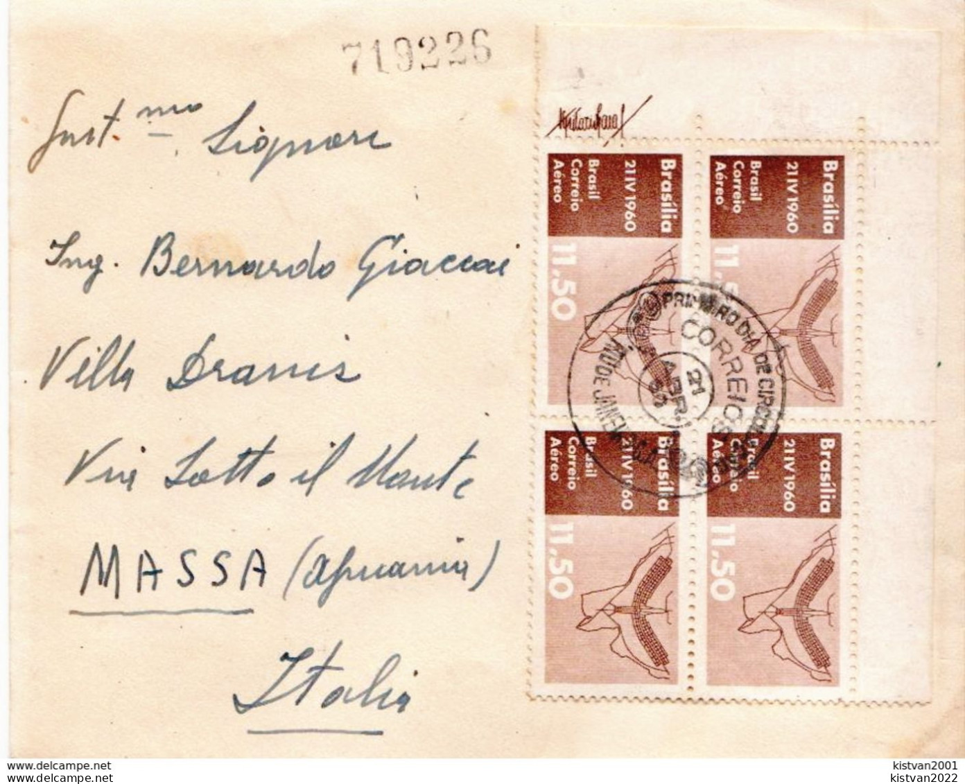 Postal History Cover: Brazil Stamps On 4 Covers, Brasilia - Briefe U. Dokumente