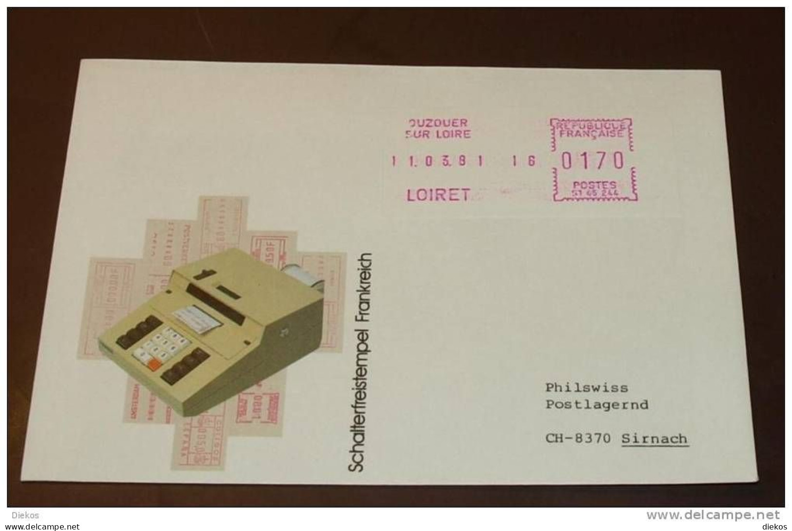 France  Cover Brief ATM Frama FDC Michel Nr:     #cover1939 - 1981-84 LS & LSA Prototypes