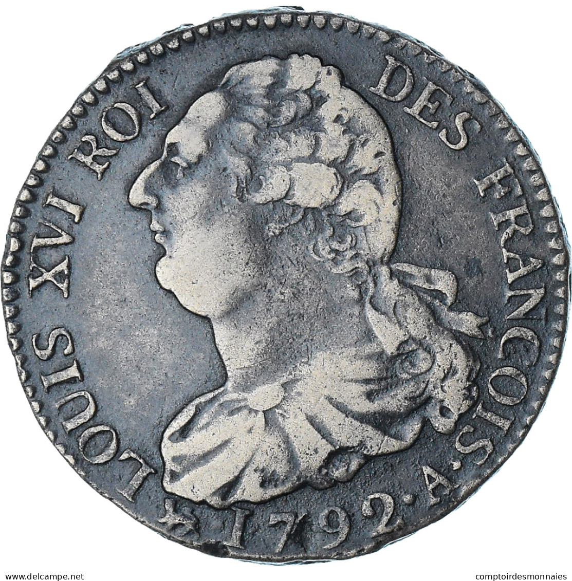 France, Louis XVI, 2 Sols François, 1792 / AN 4, Paris, TTB, Cuivre, Gadoury:25 - Otros & Sin Clasificación