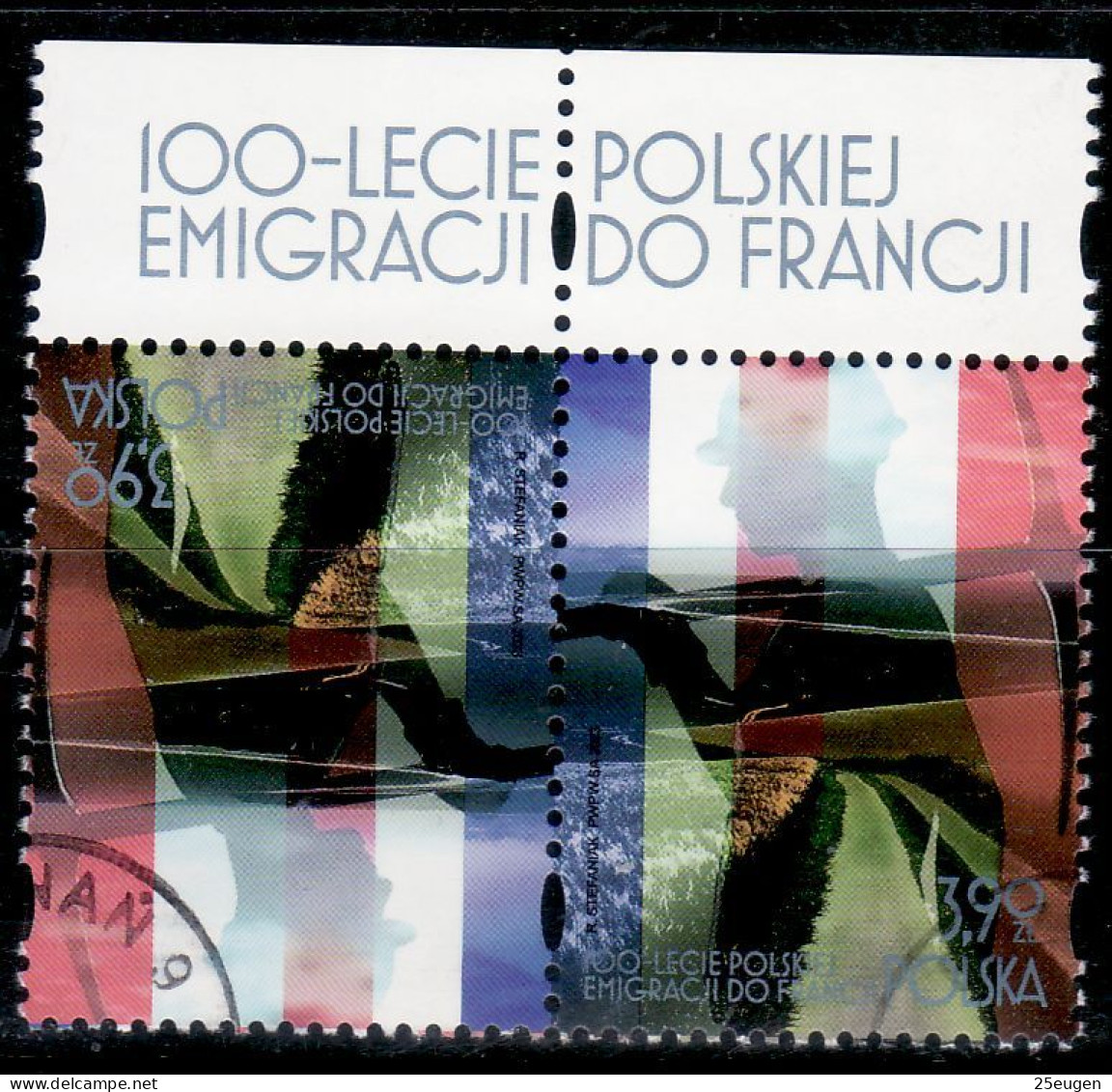 POLAND 2023  POLISH EMIGRATION TO FRANCE TETE BECHE USED - Oblitérés