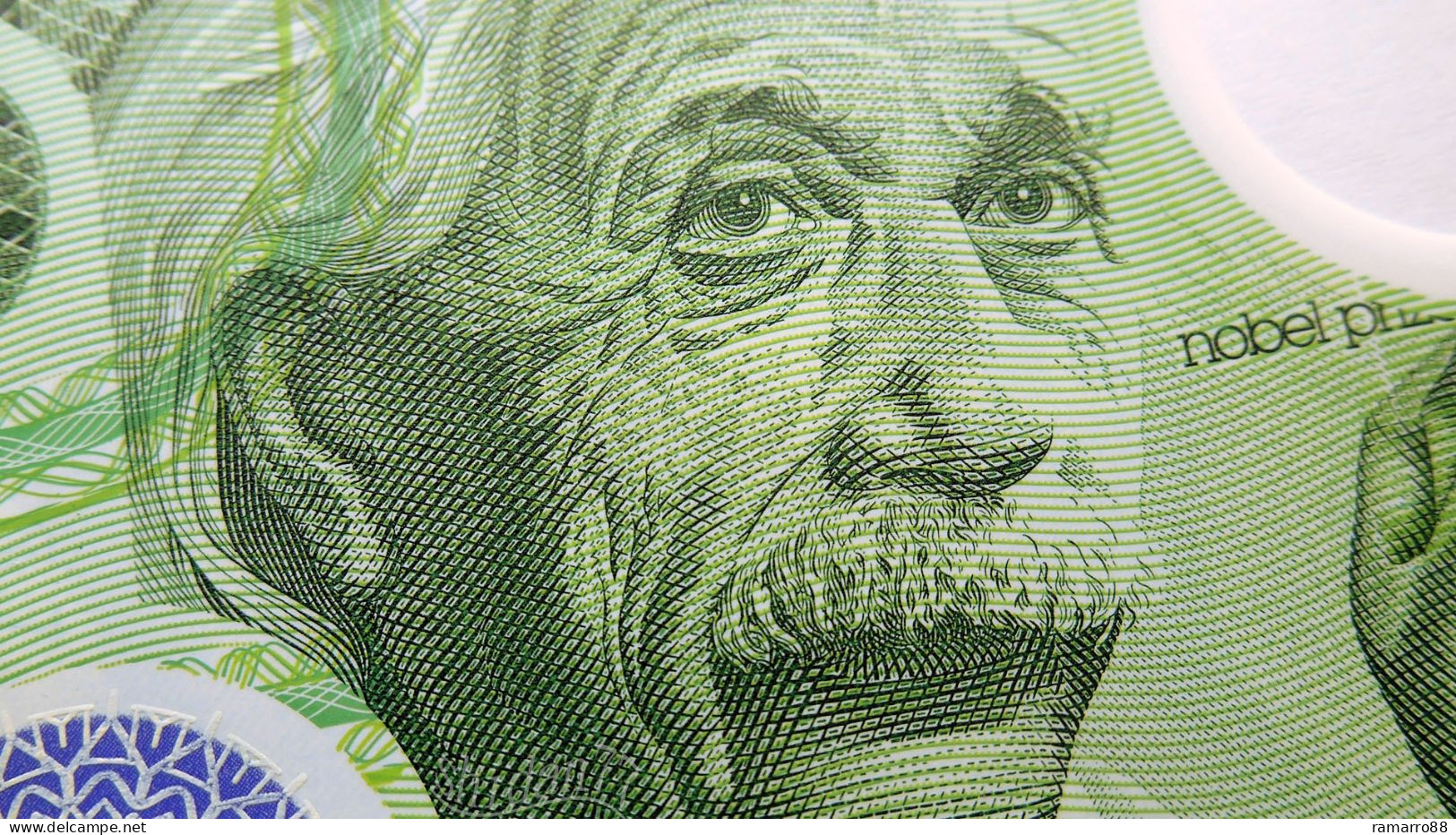 De La Rue - Albert Einstein "5" Type II - Guardian Polymer Specimen Test Note Unc - Specimen