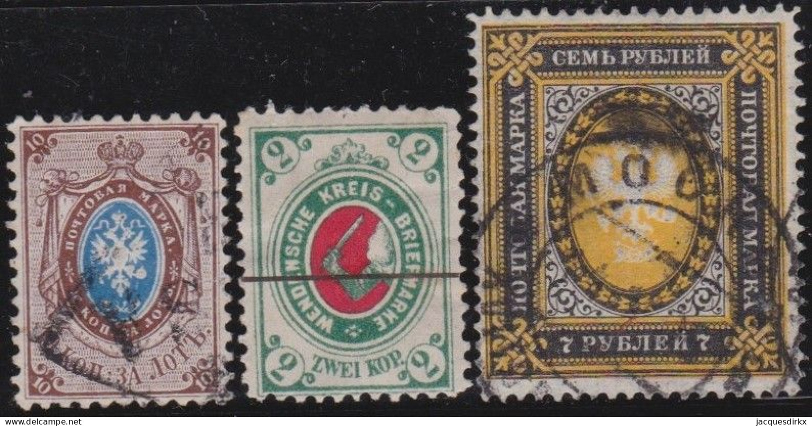 Russia    .   Y&T     .    3  Stamps    .   O       .     Cancelled - Unused Stamps
