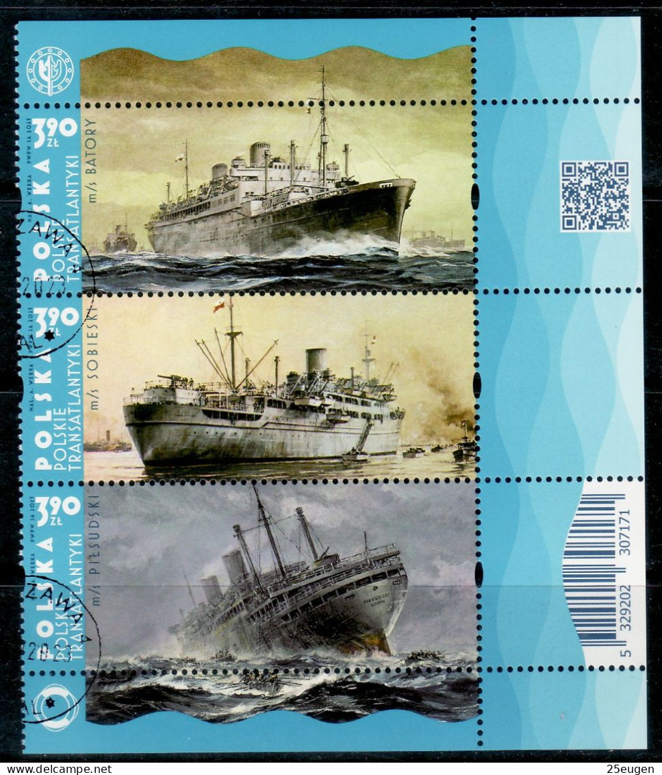 POLAND 2023  Polish Transatlantic Ships  USED - Used Stamps