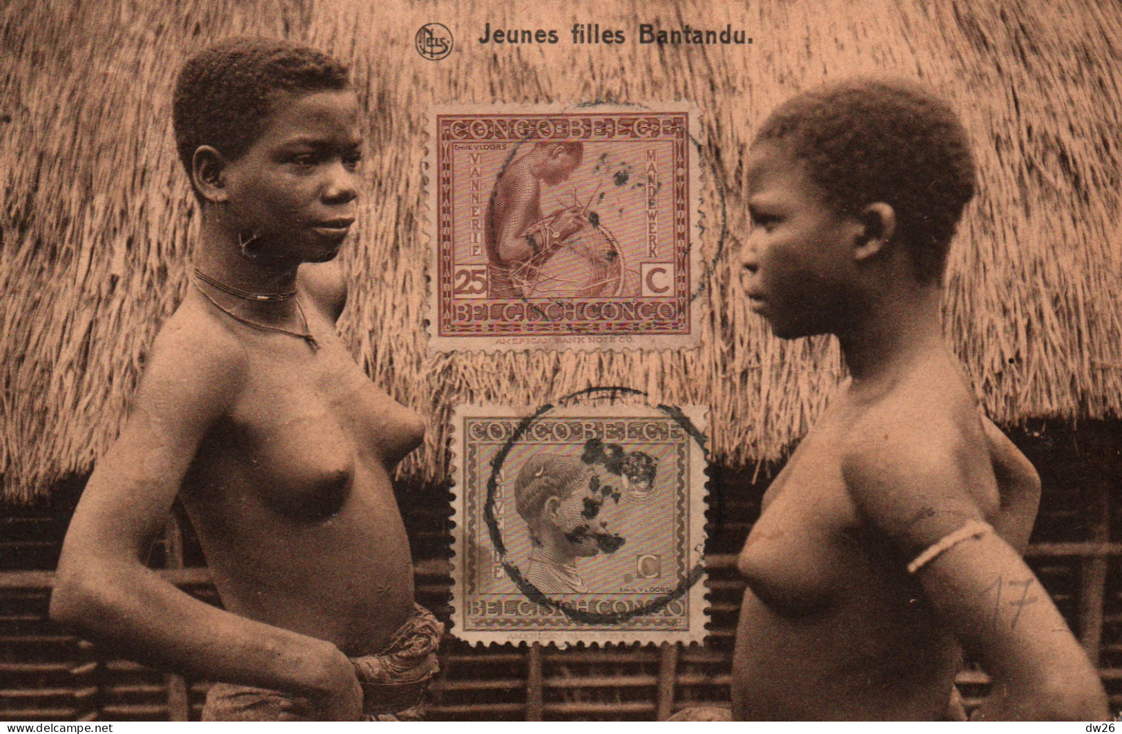 Ethnologie Afrique (Congo Belge) Deux Jeunes Filles Bantandu - Carte Nels - África