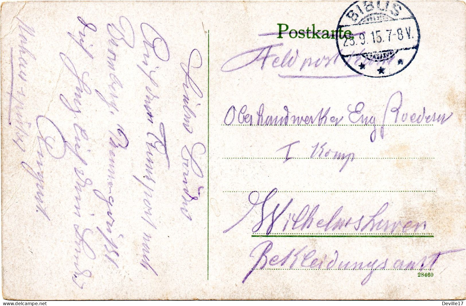 ALLEMAGNE - LOT DE 5 CPA -  DIFFERENTES VILLES - FRANKFORT - HANOVRE - WIESBADEN (2) - WORMS - 1915 A 1918