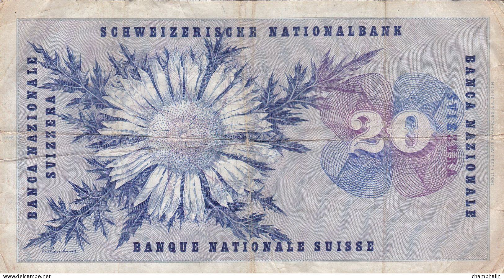 Suisse - Billet De 20 Francs - Guillaume-Henri Dufour - 16 Décembre 1958 - P46f - Schweiz