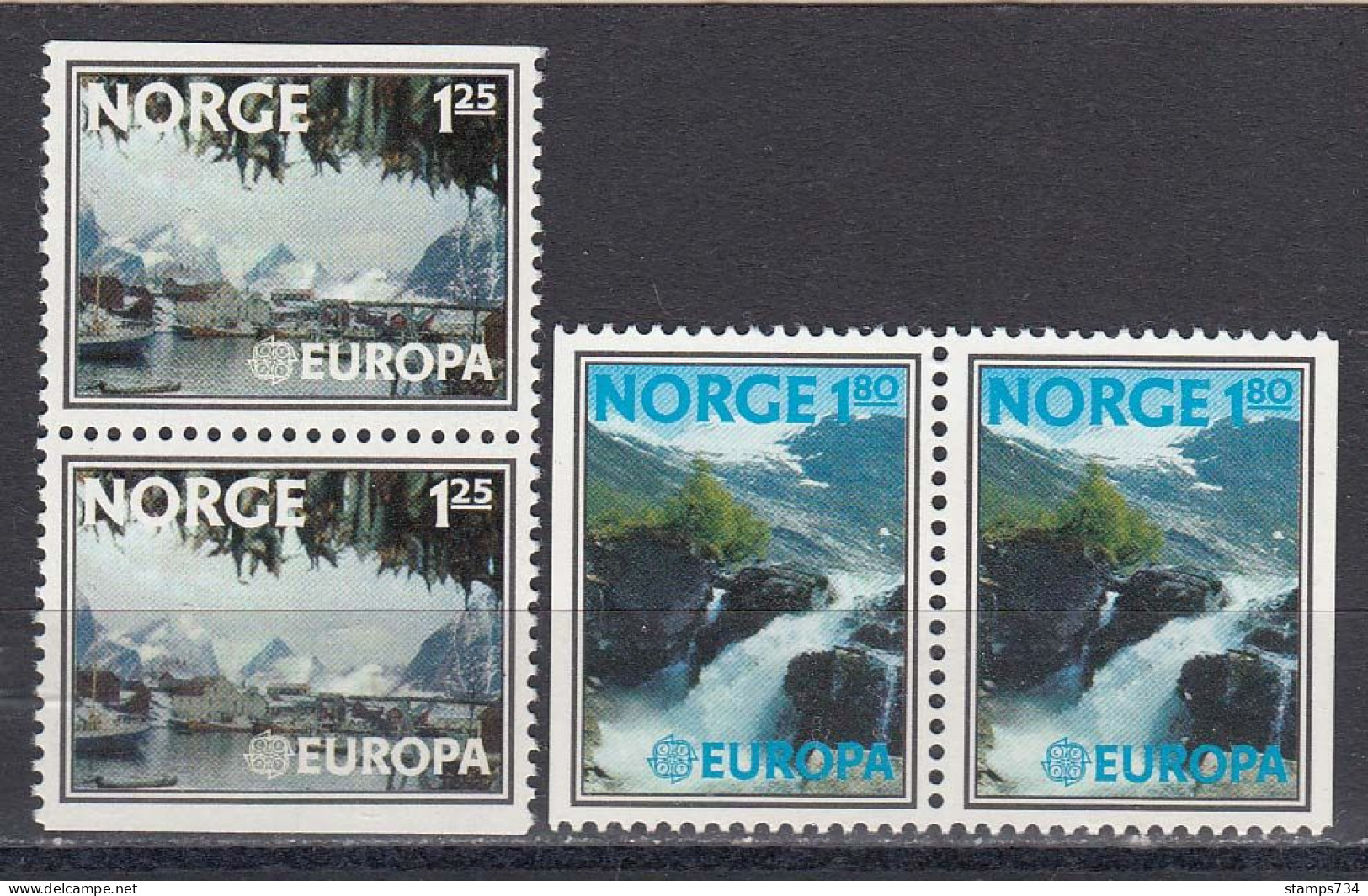 Norway 1977 - EUROPA: Landschaften, Mi-Nr. 742/43 (Paare), MNH** - 1977