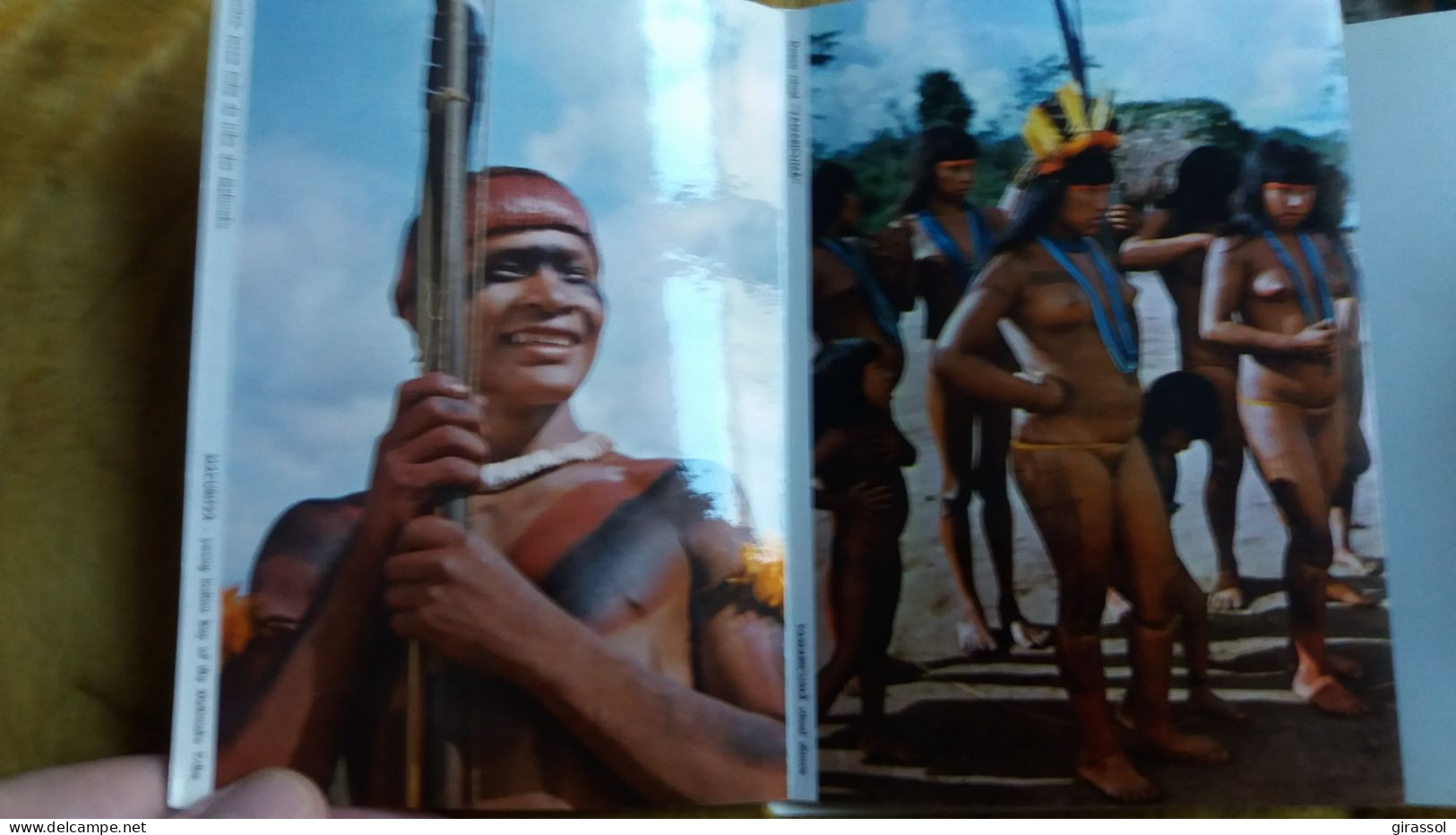 DEPLIANT 10 VUES D INDIENS AMAZONIE INDIOS FOTOLEMBRANCAS MERCATOR FORMAT 10.5 PAR 14.5 CM ETHNIQUE ET CULTURE NO CPM - America