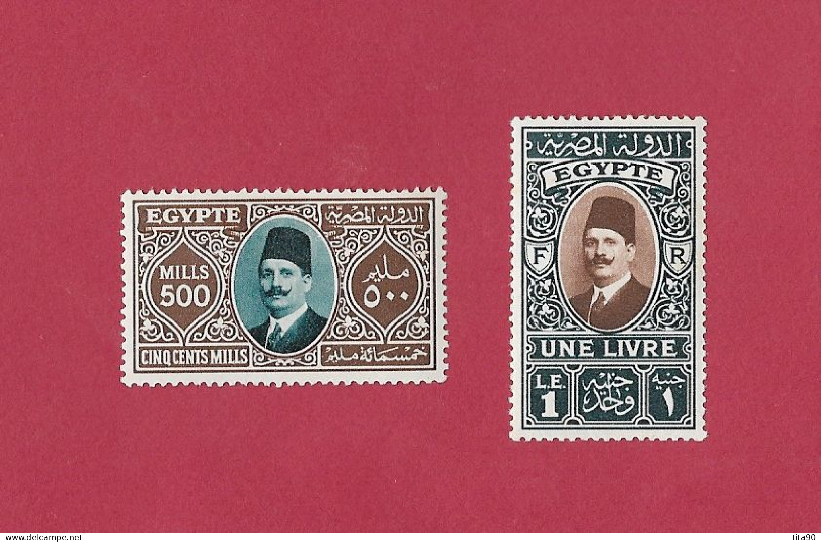 Egypt - Egypte 1932-37 King Fuad High Valu MLH - Unused Stamps