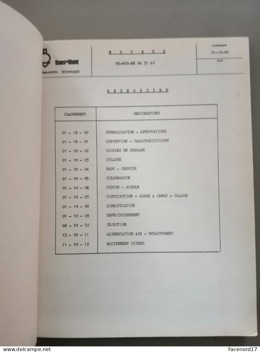 Documentaire Technique Formation Berliet 4 Volumes 1977 - Camions