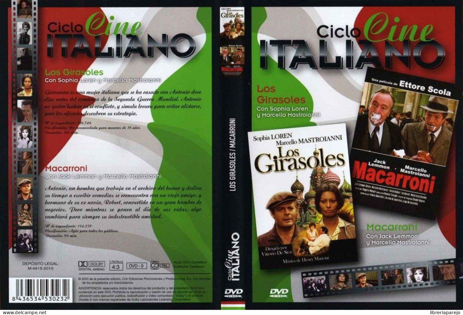 Los Girasoles + Macarroni Pack Dvd Nuevo Precintado - Autres Formats