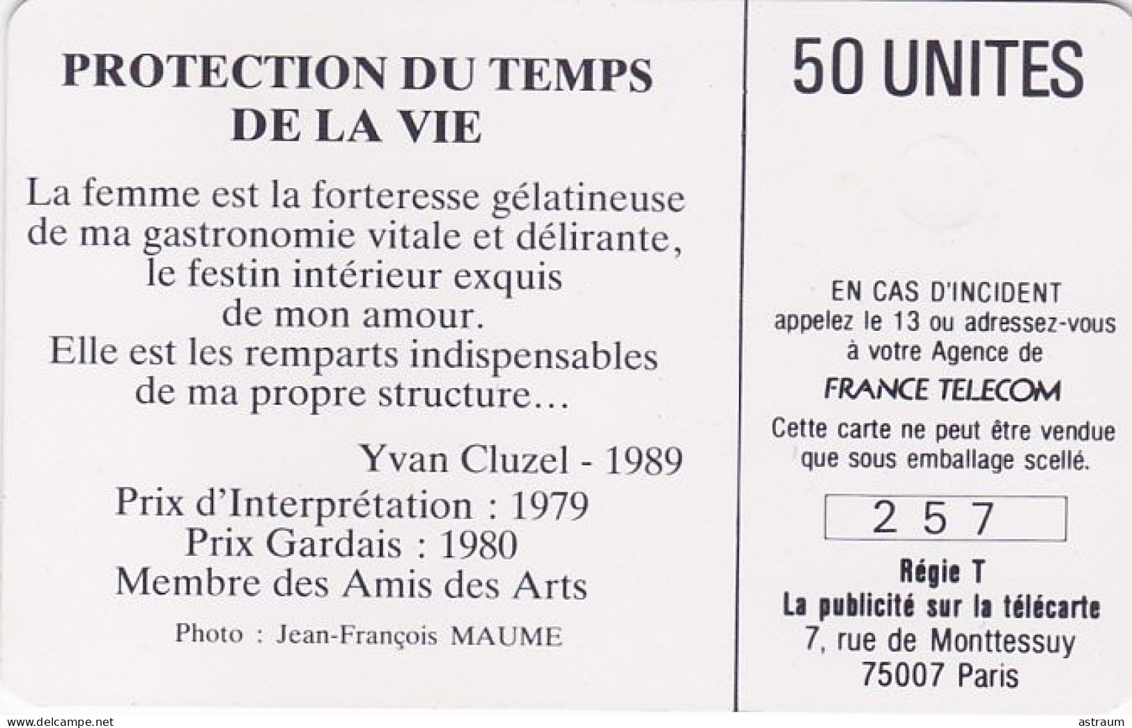 Telecarte Privée D124 NEUVE - Tableau  Yvan Cluzel - 1000 Ex - Gem - 50 Un - 1989 - Privées