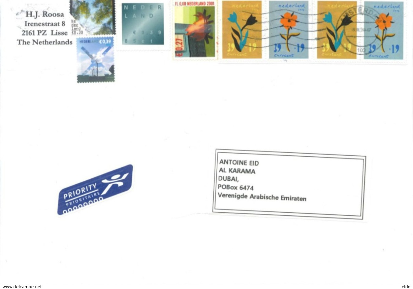 NEDERLANDS.- 2020,  STAMPS COVER TO DUBAI. - Covers & Documents