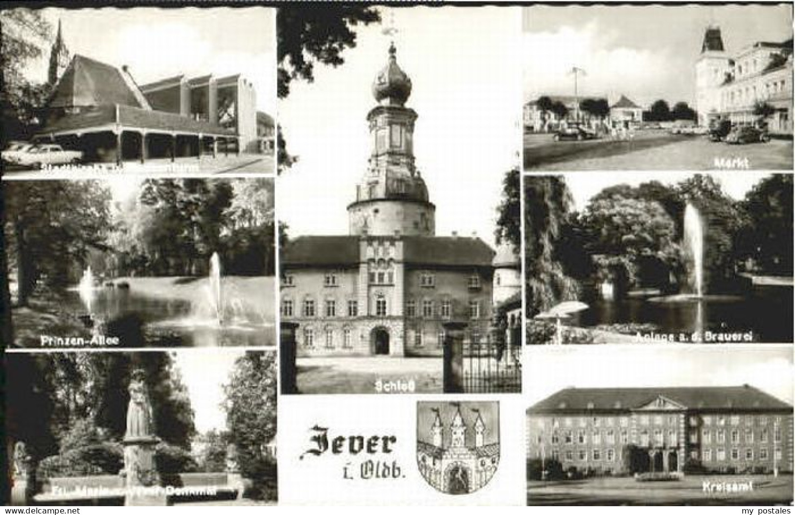 70119302 Jever Jever Kirche Turm Markt Kreisamt Allee Maria Jever Denkmal X 1955 - Jever