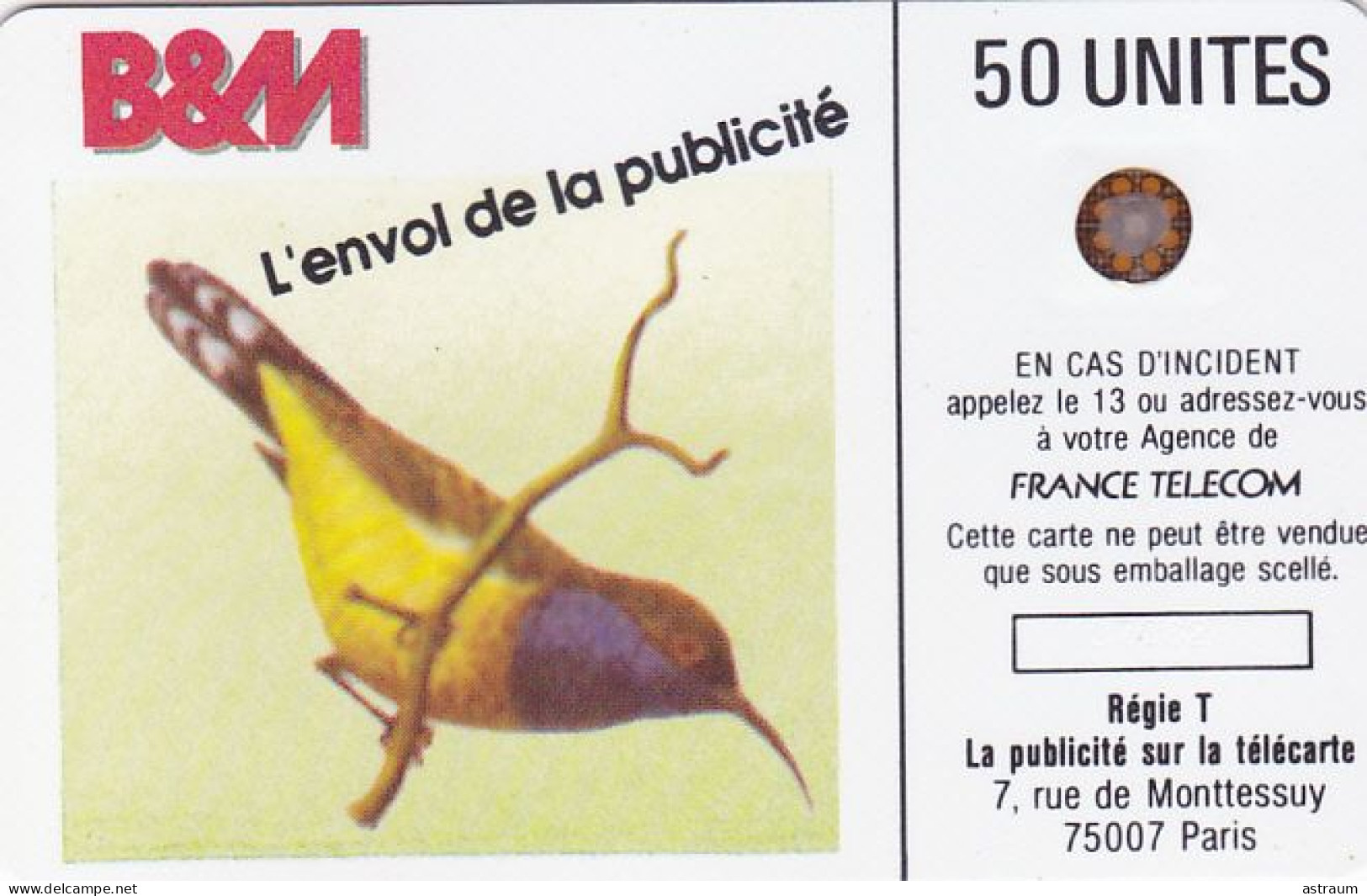 Telecarte Privée D133 NEUVE - Les Oiseaux B & M 1 - 1000 Ex - Sc4on - 50 Un - 1989 - Privées