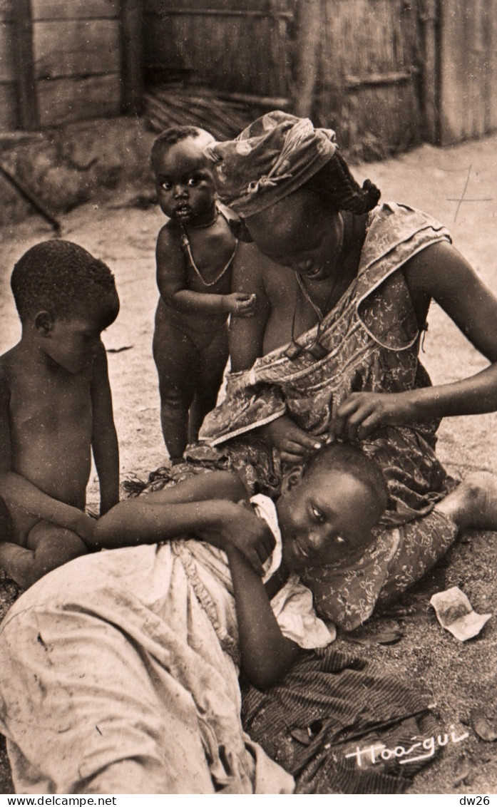 Ethnologie Afrique Occidentale Française - A.O.F. Salon De Coiffure - Carte Hoa-Qui Non Circulée - Afrique