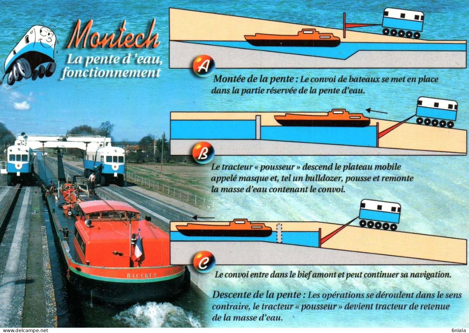 20039  MONTECH  La Pente D'Eau  Fonctionnement     ( 2 Scans) 82 - Montech