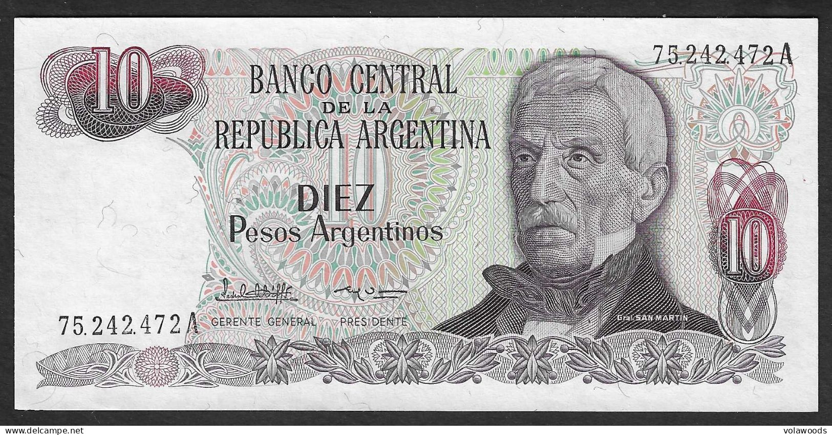 Argentina - Banconota Non Circolata FdS UNC Da 10 Pesos P-313a.2 - 1984   #19 - Argentine