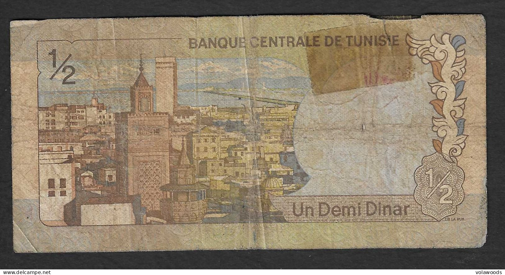 Tunisia - Banconota Circolata Da 1/2 Dinaro P-66a - 1972   #19 - Tunisie