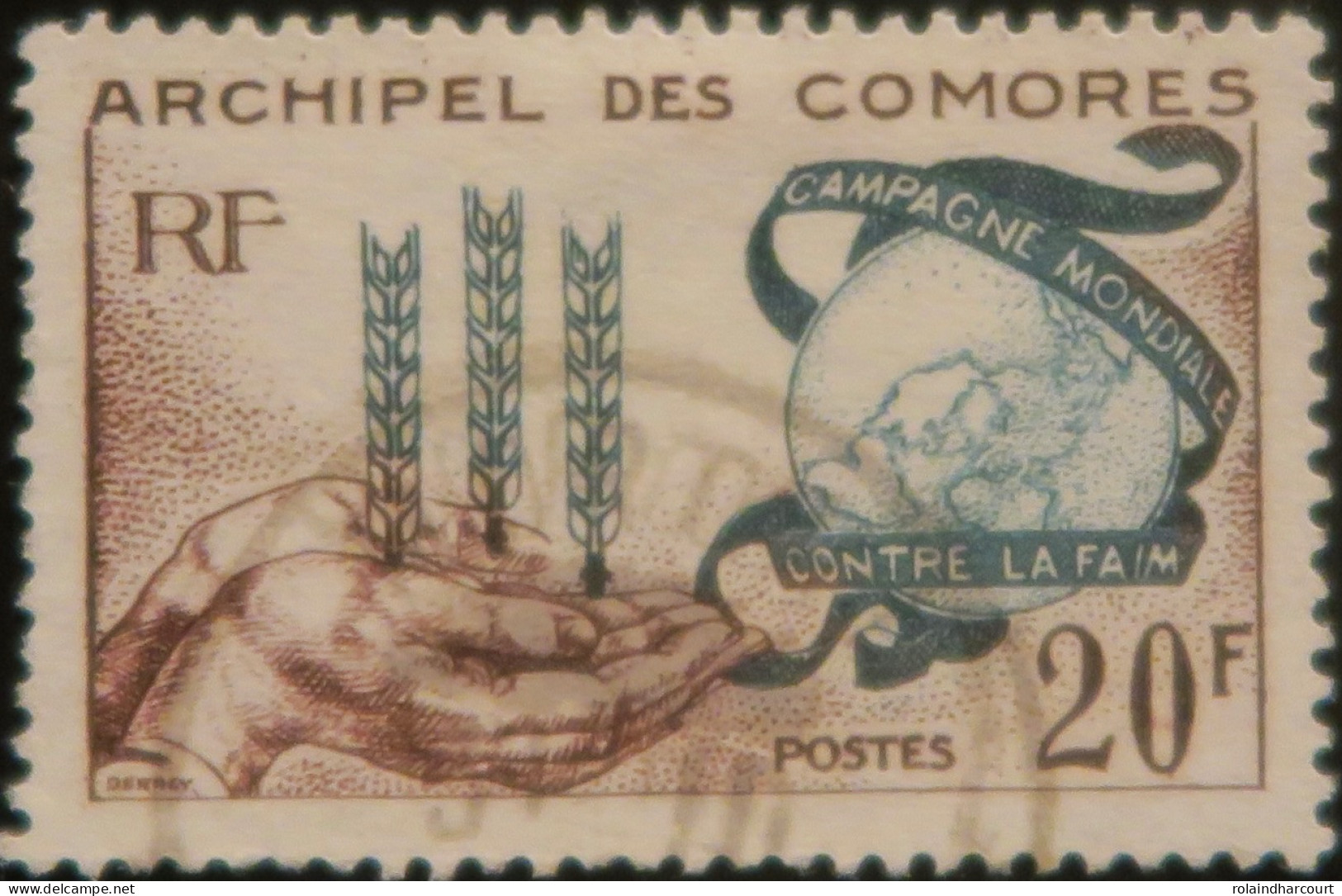 LP3972/12 - 1963 - COLONIES FRANÇAISES - COMORES - CAMPAGNE CONTRE LA FAIM - N°26 Oblitéré - Gebruikt