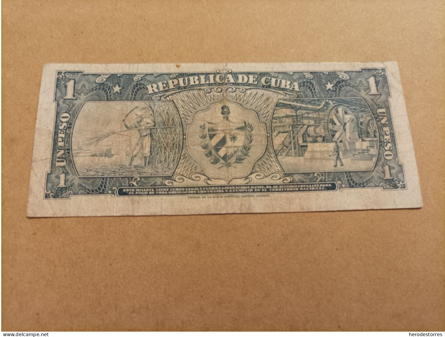 Billete De Cuba De 1 Peso Año 1957 - Cuba