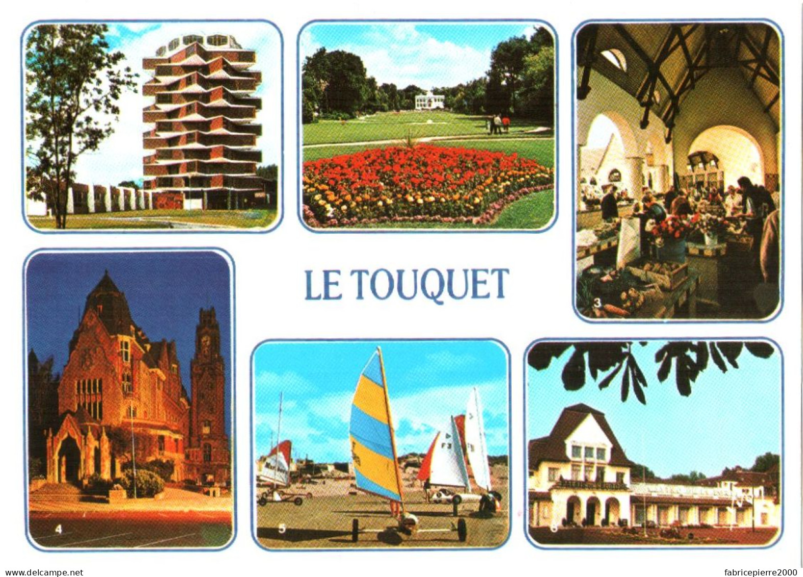CPM 62 (Pas-de-Calais) Le Touquet - Casino De La Forêt, Cité Hôtelière, Jardin D'Ypres, Aéroplages, Marché Couvert.. TBE - Casinos