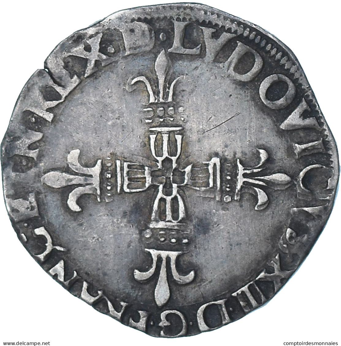 France, Louis XIII, 1/4 Ecu De Béarn, 1628, Morlaas, TTB, Argent, Gadoury:30 - 1610-1643 Lodewijk XIII Van Frankrijk De Rechtvaardige