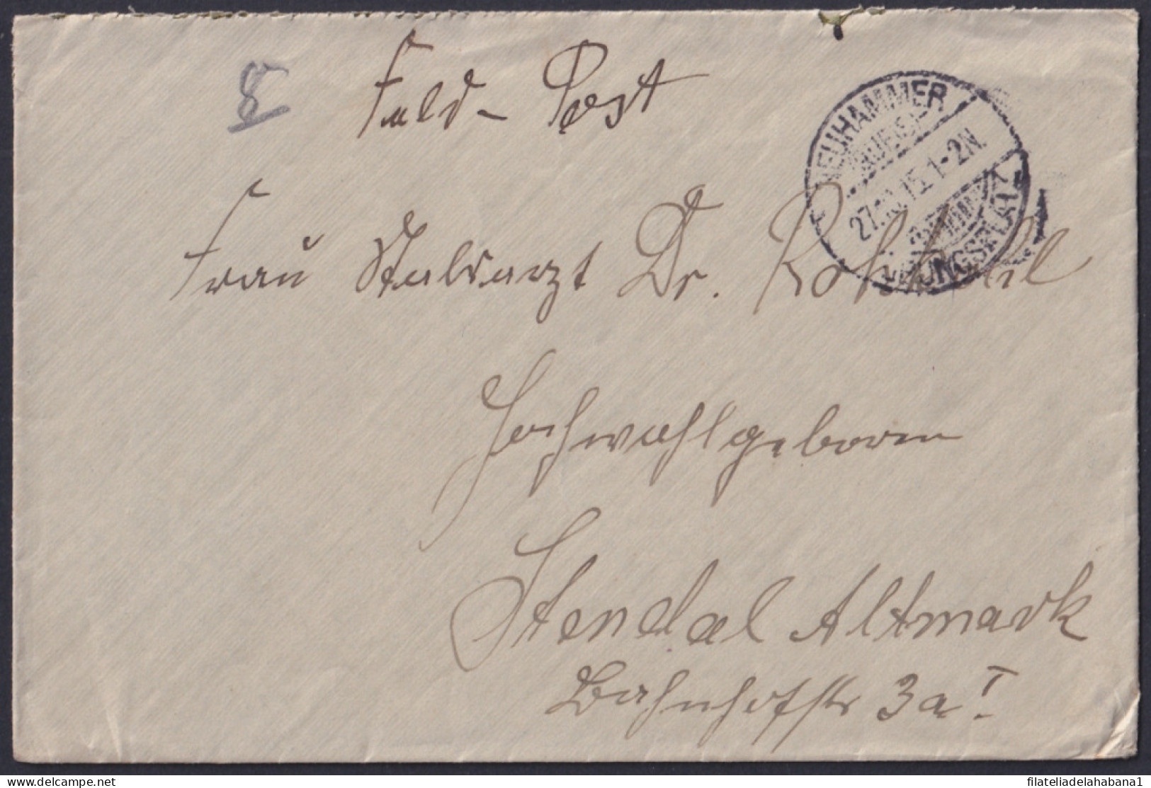 F-EX45898 GERMANY WWI FELDPOST 1915 NEUHAMMER - Other & Unclassified