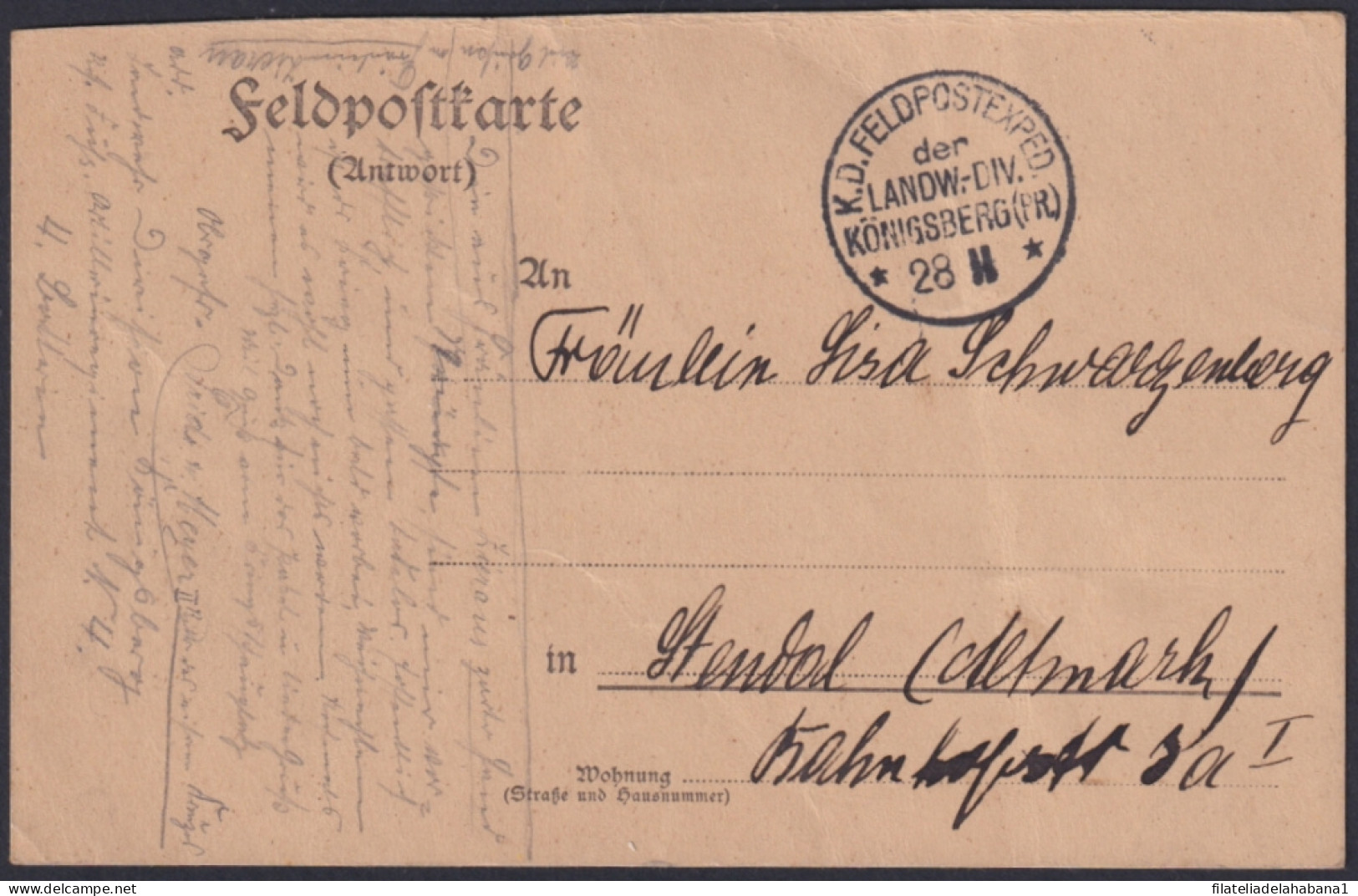 F-EX45900 GERMANY WWI FELDPOST 1914 KONIGSBERG.  - Sonstige & Ohne Zuordnung