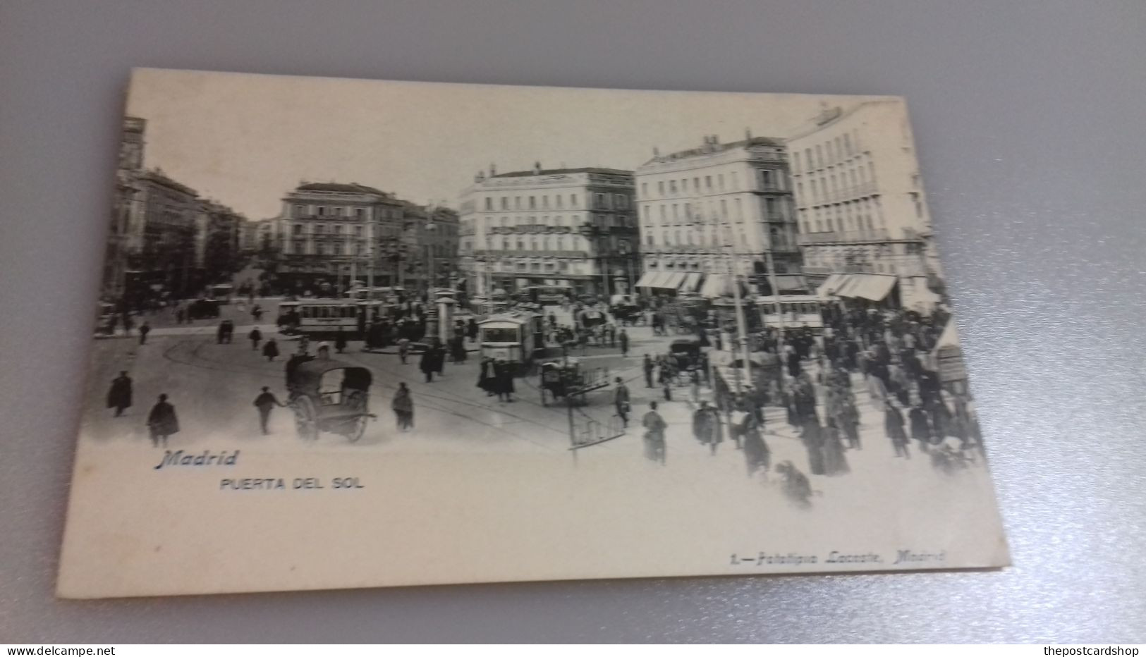 SPAIN MADRID PUERTA DEL SOL LACOSTE SIN DIVIDIR TRANVIA TRAM UNUSED - Madrid