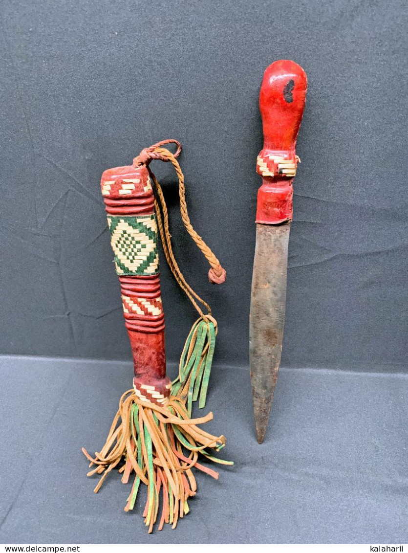 BEAU COUTEAU AFRICAIN MANDINGUE, XX° ET ACTUEL, ORIGINE GUINEE - Arte Africano