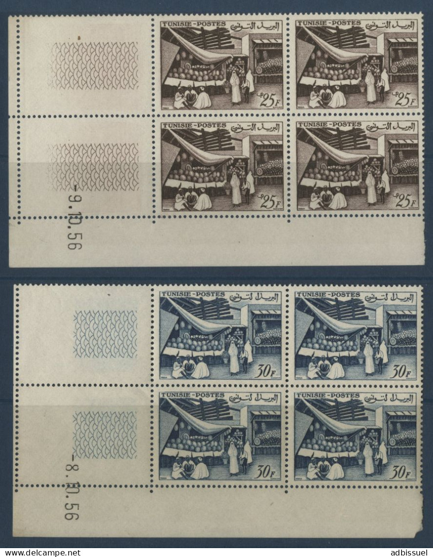 N° 432 + 433 Blocs De Quatre Neufs ** (MNH) Cote 34,60 € Avec Coin Daté TB Voir Suite - Tunisia (1956-...)