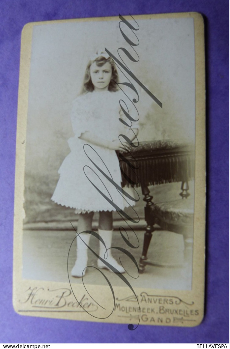 C.D.V. -Photo-Carte De Visite  Studio Atelier H.Becker Gent - Personnes Identifiées