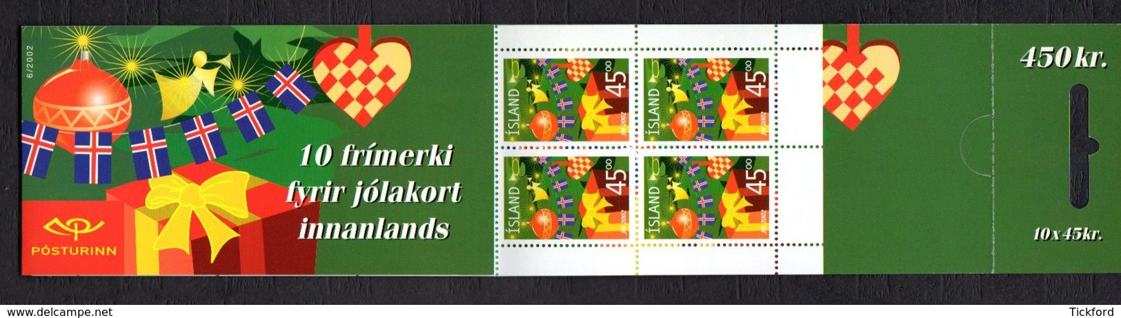 ISLANDE 2002 - Carnet Yvert C952 - Facit H65 - Booklet - NEUF** MNH - Noël - Booklets