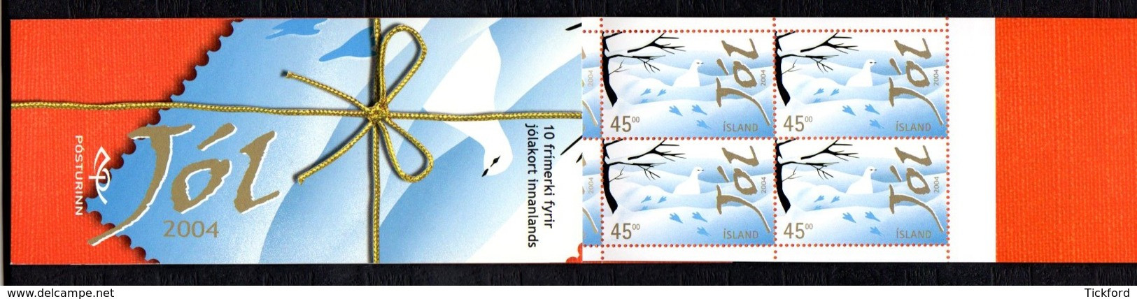 ISLANDE 2004 - Carnet Yvert C1008 - Facit H75 - Booklet - NEUF** MNH - Noël - Carnets