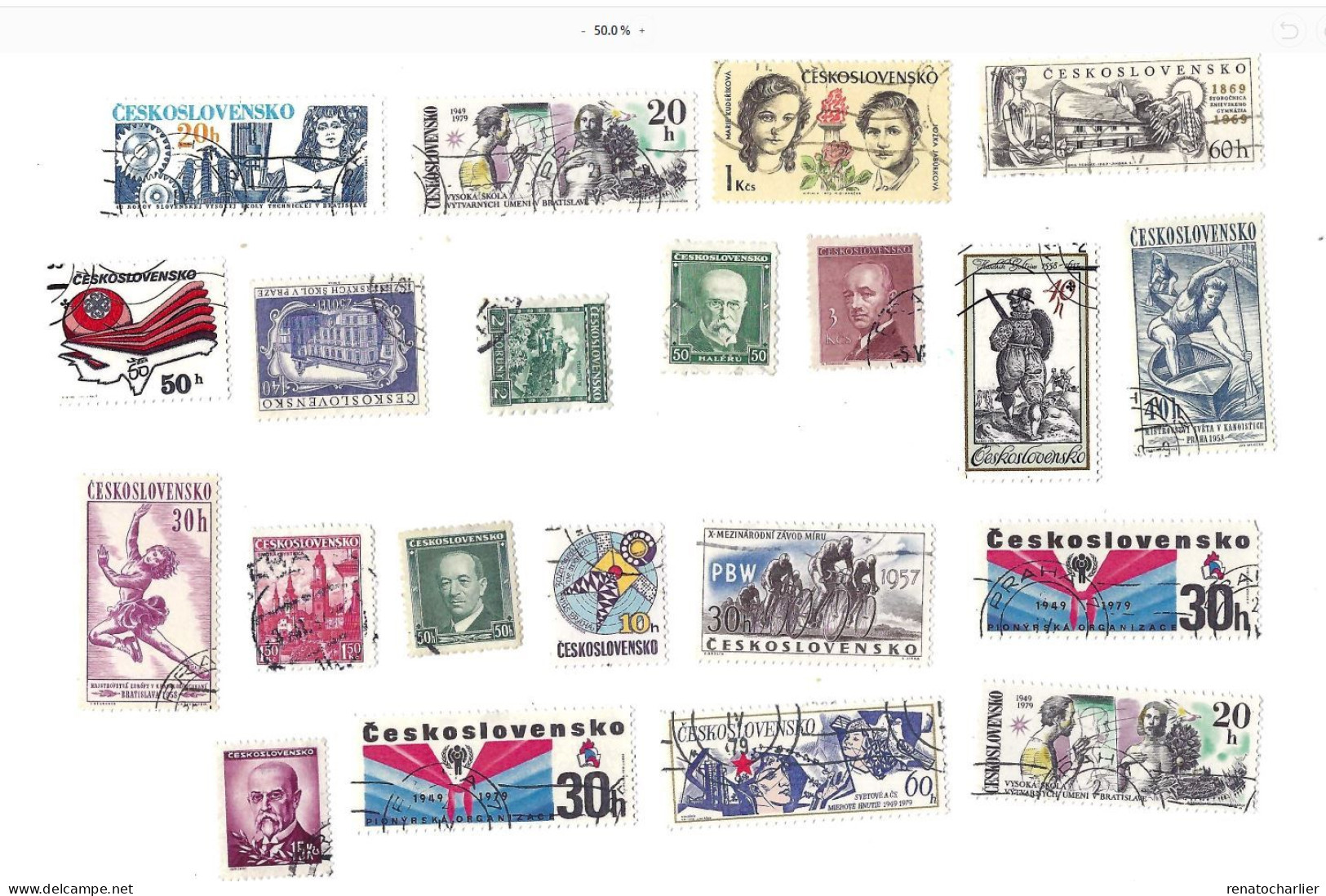 Collection De 80 Timbres Oblitérés. - Collections, Lots & Series