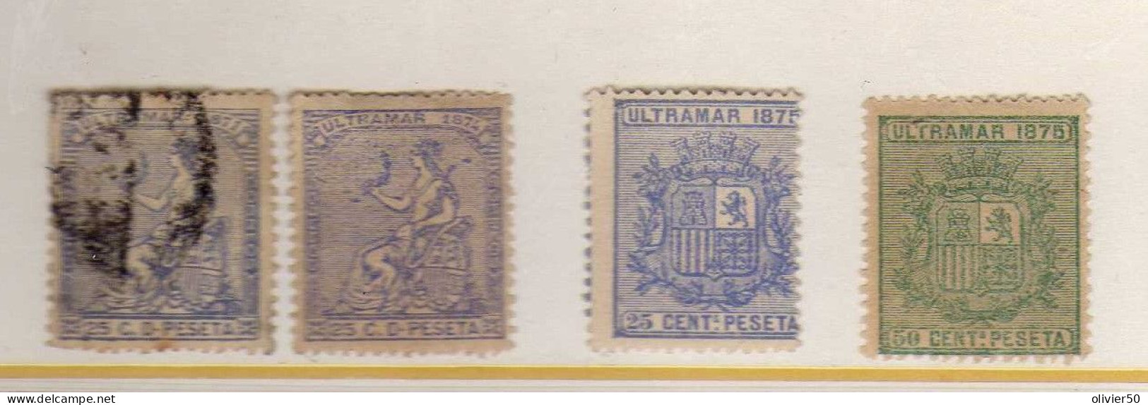 Cuba (1874-75) - Allegorie - Armoiries - Neufs*/sg Et Oblit - Nuevos