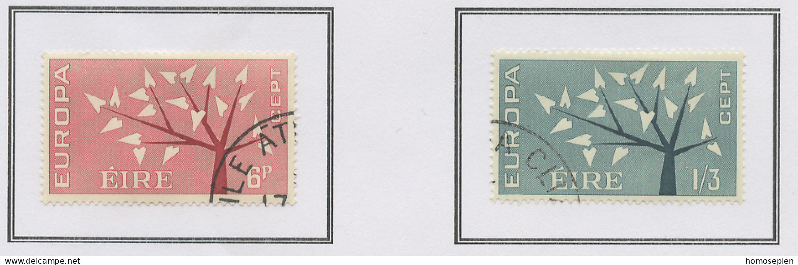Irlande - Ireland - Irland 1962 Y&T N°155 à 156 - Michel N°155 à 156 (o) - EUROPA - Gebruikt