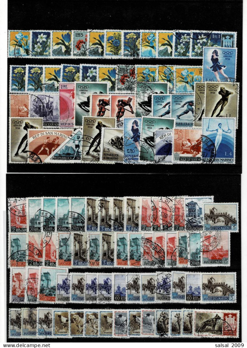 SAN MARINO ,1953 E Oltre ,160 Pezzi Usati Con Ripetizioni ,qualita Ottima - Used Stamps