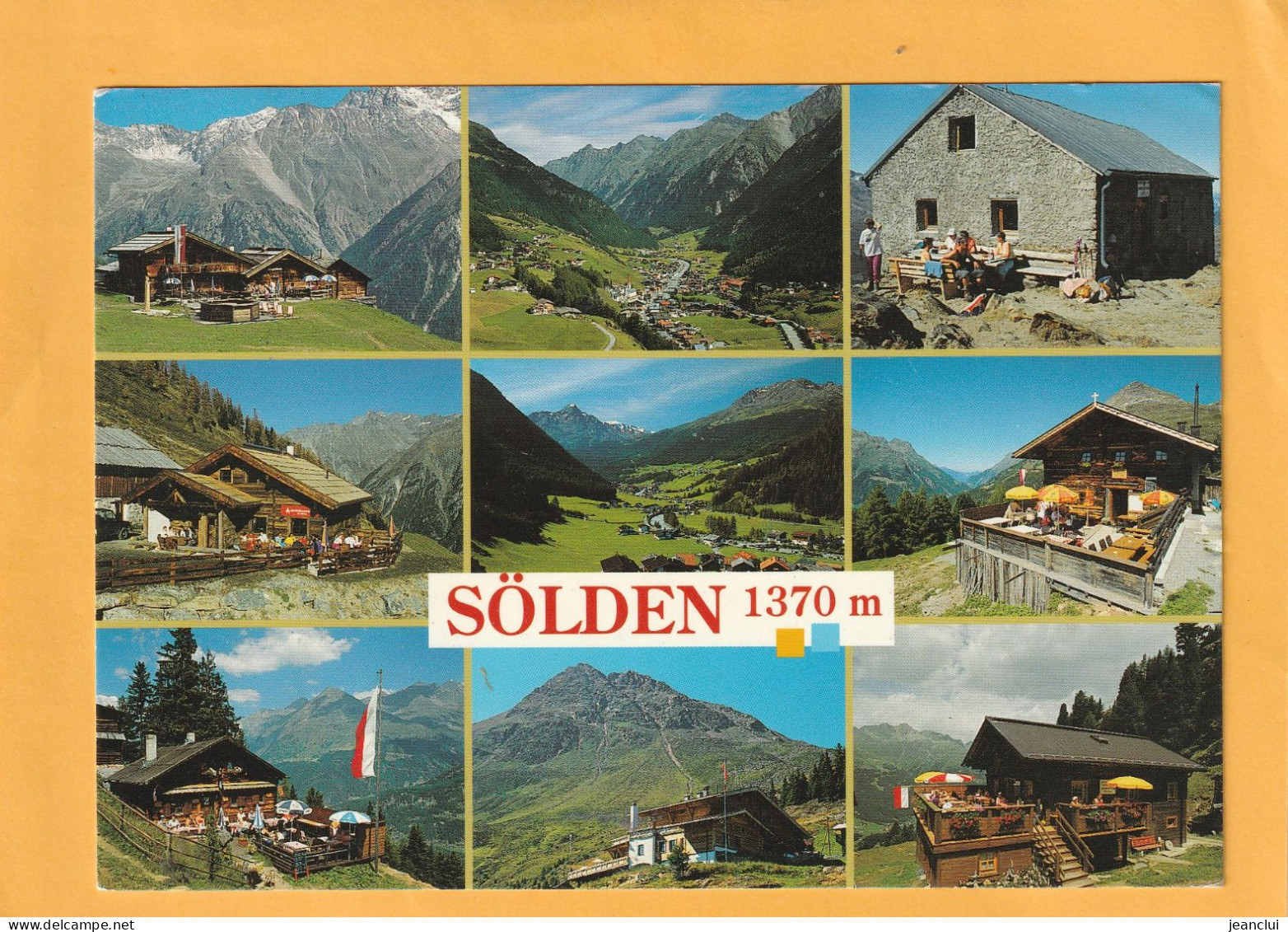 CPM .  MULTIVUES  "  SÖLDEN  "  CARTE AFFR AU VERSO  .  2 SCANNES - Sölden