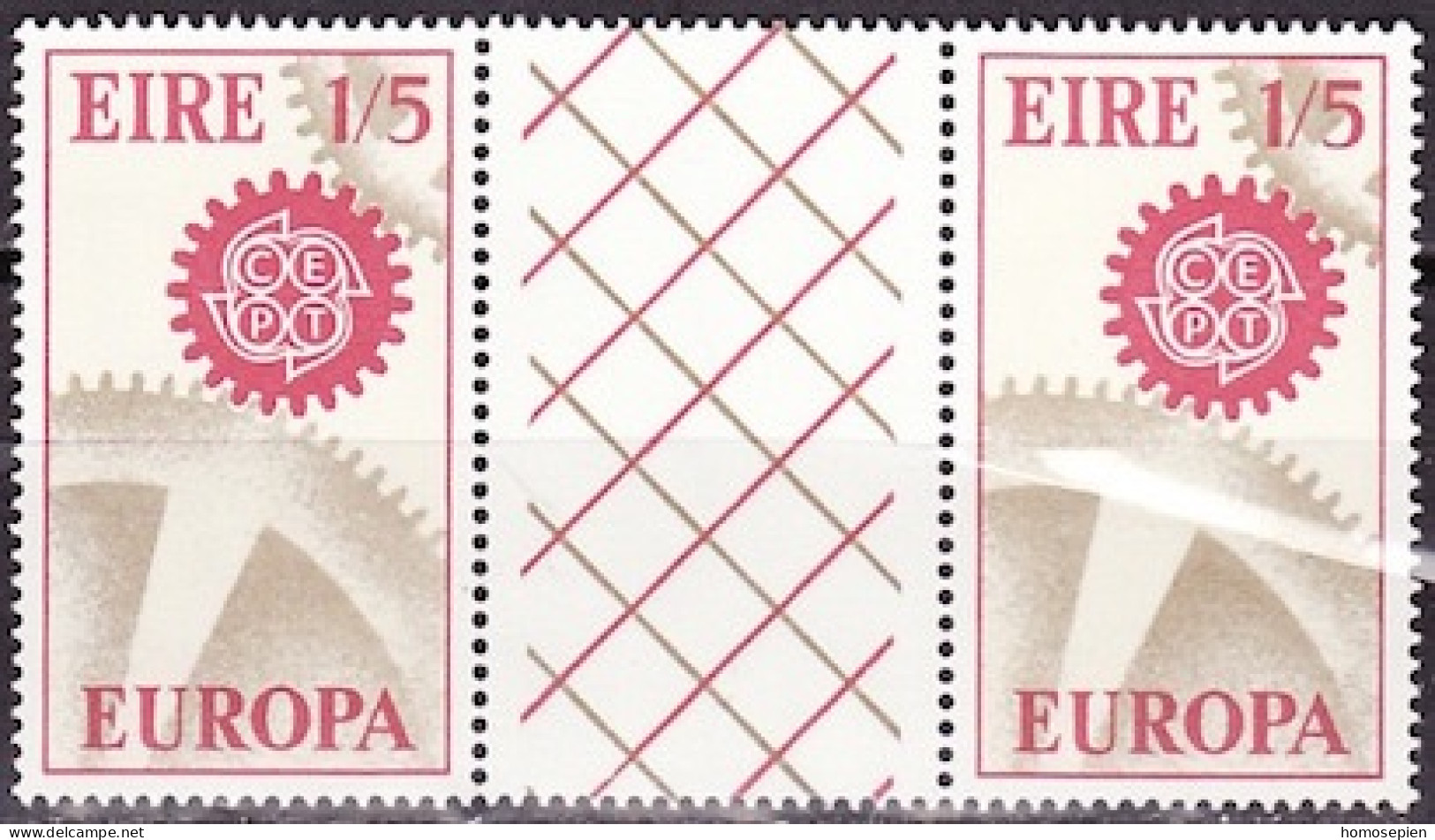 Irlande - Ireland - Irland 1967 Y&T N°IP191 à IP192 - Michel N°ZW192 à ZW193 *** - EUROPA - Interpanneau - Unused Stamps