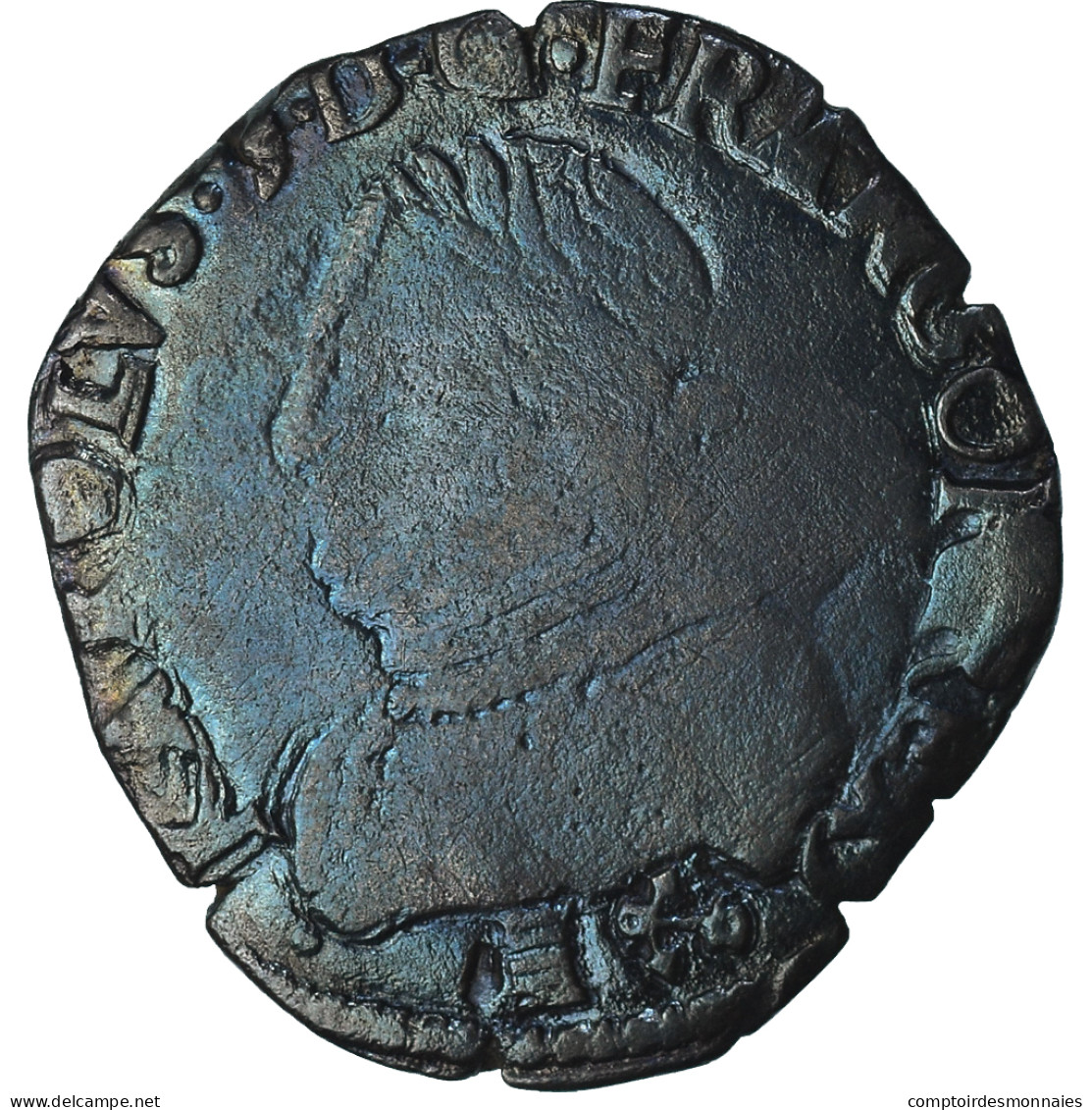 France, Charles IX, Teston Au Deux K Couronnés, 157[?], Bayonne, TB, Argent - 1560-1574 Charles IX