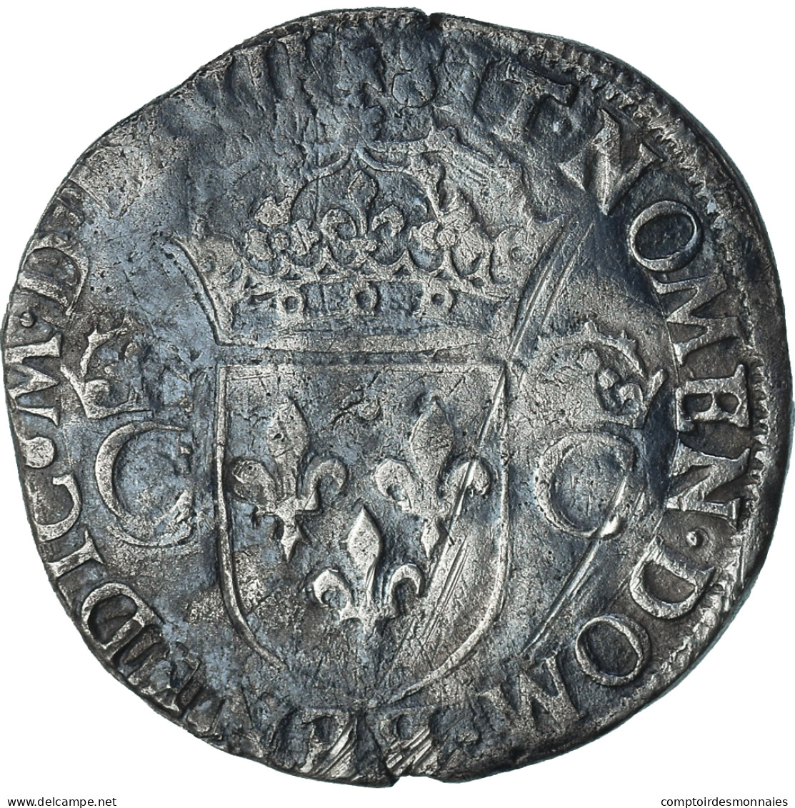 France, Charles IX, Teston Aux 2 C Couronnés, 1567, Toulouse, TB, Argent - 1560-1574 Karl IX.