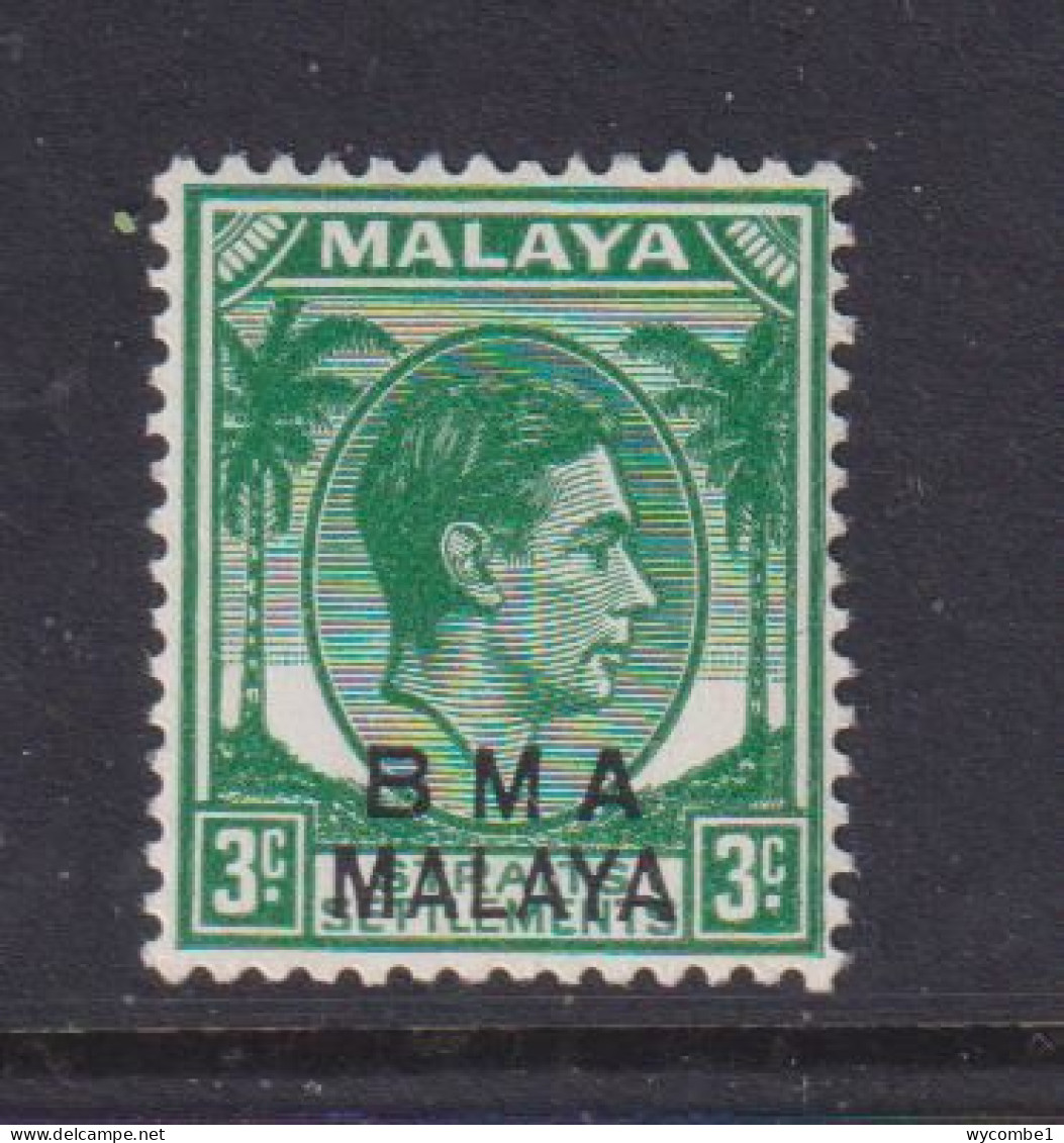 MALAYA (BRITISH MILITARY ADMINISTRATION)  -  1945-48 Overprinted BMA Malaya 3c Never Hinged Mint - Malaya (British Military Administration)